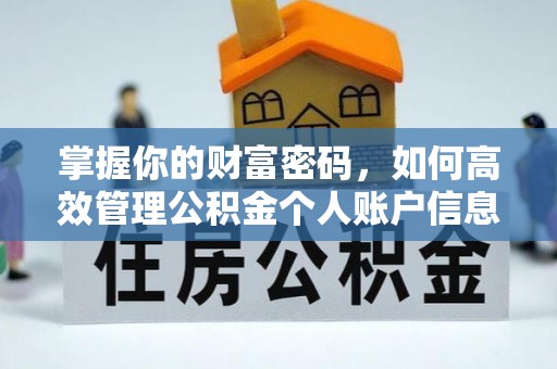 扶绥掌握你的财富密码，如何高效管理公积金个人账户信息