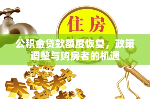 扶绥公积金贷款额度恢复，政策调整与购房者的机遇