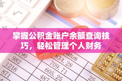 扶绥掌握公积金账户余额查询技巧，轻松管理个人财务