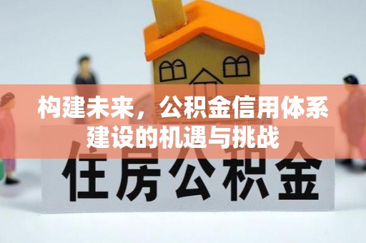 扶绥构建未来，公积金信用体系建设的机遇与挑战